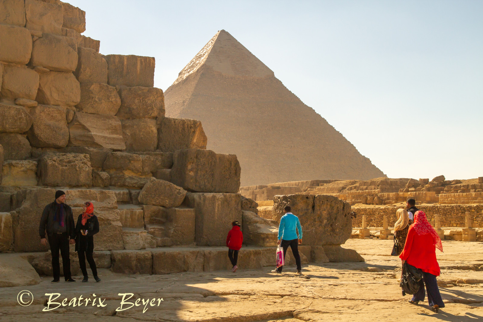 an den Pyramiden