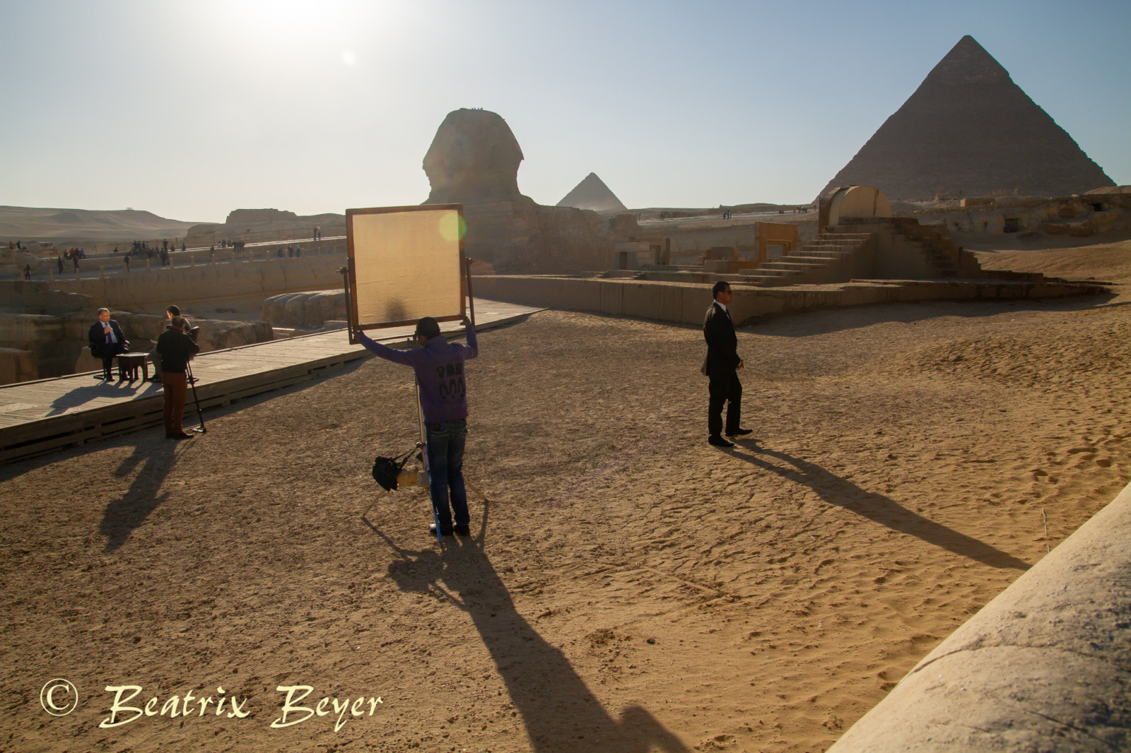 an der Sphinx wird ein Film gedreht